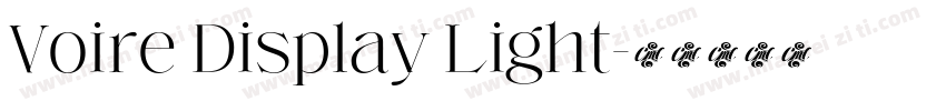 Voire Display Light字体转换